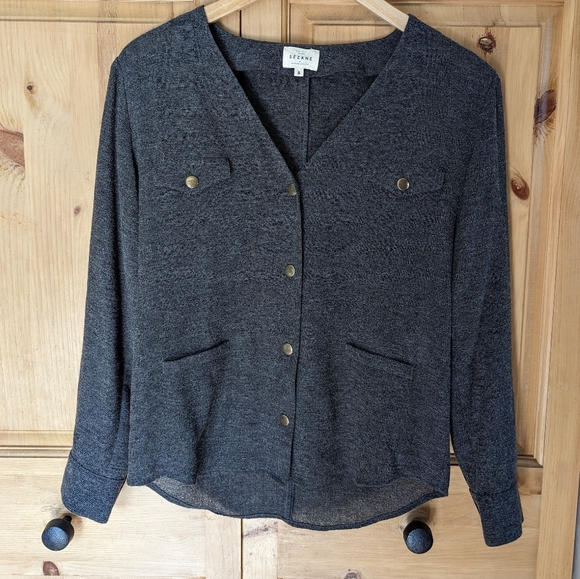 Sezane Sweaters - Sezane Gray Cardigan Sweater